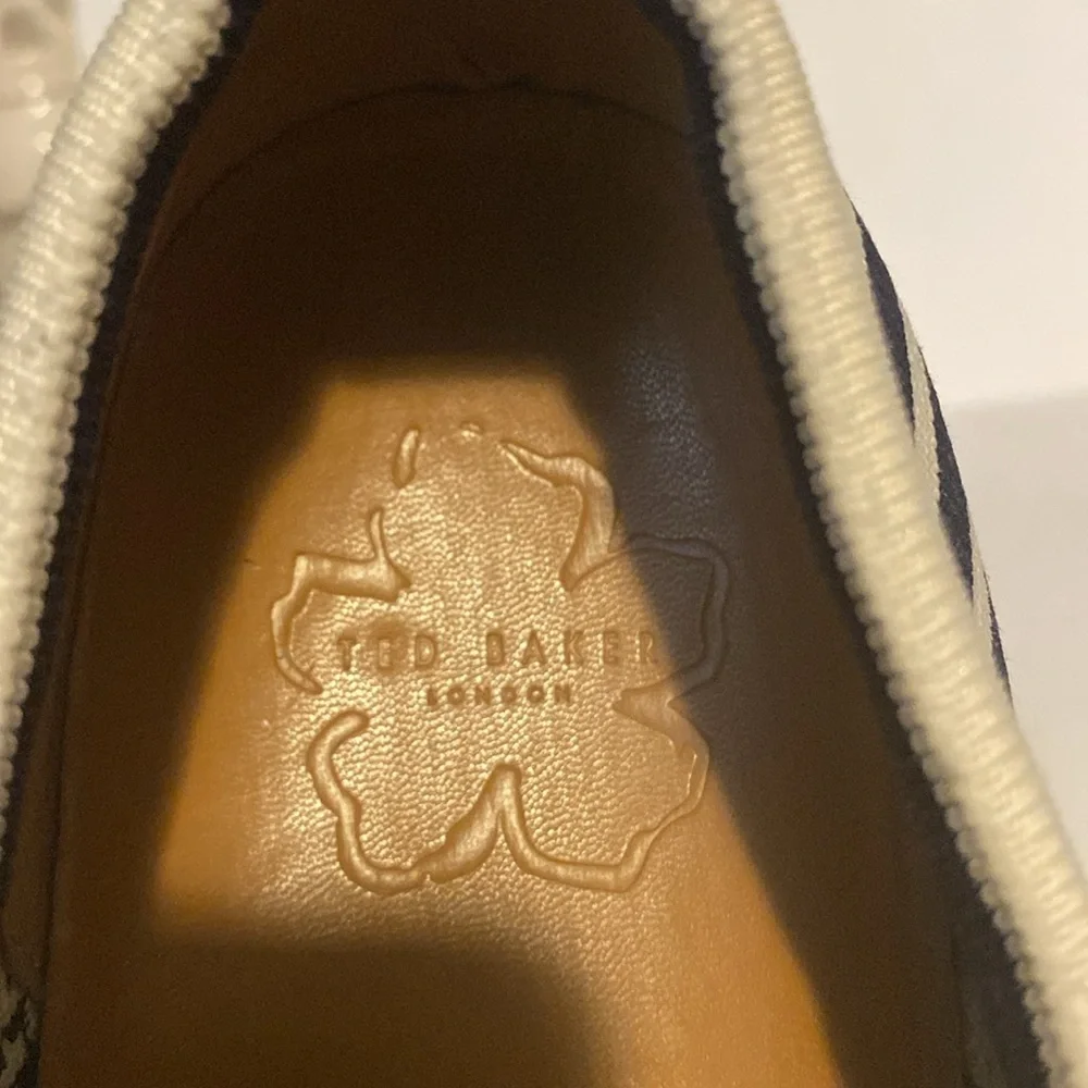 Ted Baker London Blue and White Men's Shorno Skate Shoe